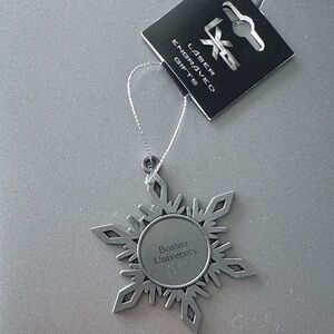 ⭐️NWT⭐️Boston University Silver Snowflake Ornament
